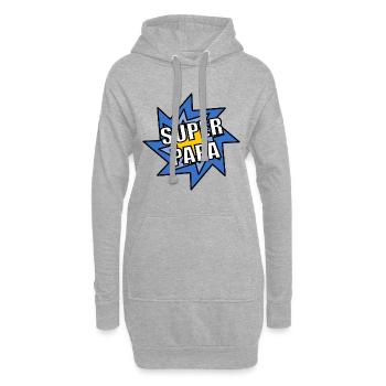 FÊTE DES PÈRES. BONNE FÊTE PAPA. PAPA. BONNE FÊTE - Sweat-shirt à capuche long Femme - gris chiné - Devant