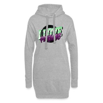 gift penguins dance cool bday funny christmas gift - Hoodie-Kleid - Grau meliert - Vorne