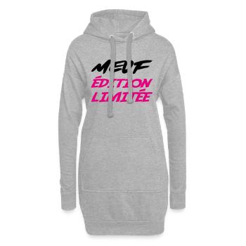 MEUF édition limitée - Sweat-shirt à capuche long Femme - gris chiné - Devant