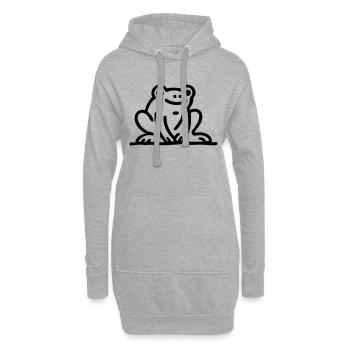 Grenouille Grenouille - Sweat-shirt à capuche long Femme - gris chiné - Devant