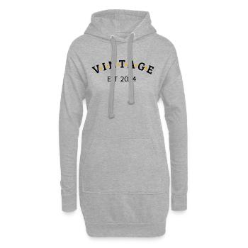 Jahrgang ist 2024 - Hoodie-Kleid - Grau meliert - Vorne