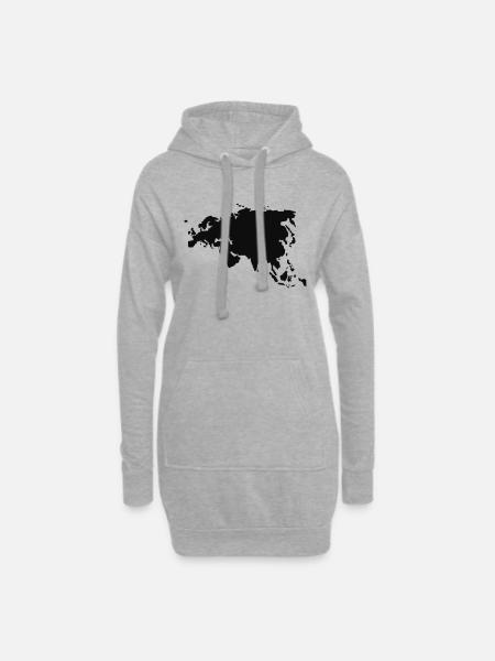 Eurasien - Hoodie-Kleid - Grau meliert