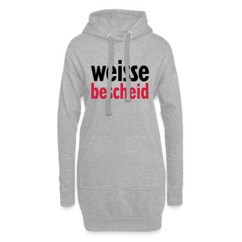 weissebescheid - Hoodie-Kleid - Grau meliert - Vorne