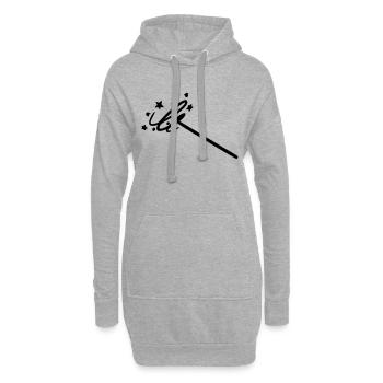 Zauberstab - Hoodie-Kleid - Grau meliert - Vorne