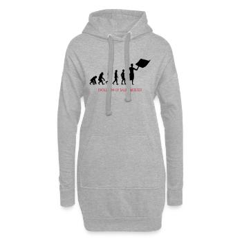 evolution of saunameister - Hoodie-Kleid - Grau meliert - Vorne