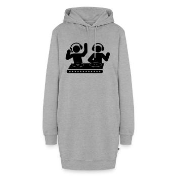 Double DJ - Hoodie-Kleid - Grau meliert - Vorne