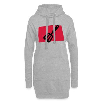 pfannenwender_c2 - Hoodie-Kleid - Grau meliert - Vorne