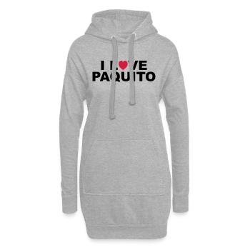love paquito - Sweat-shirt à capuche long Femme - gris chiné - Devant