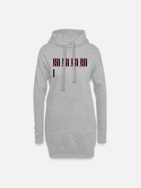 21st Birthday - Hoodie Dress - heather grey