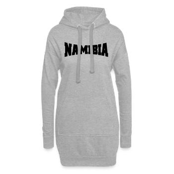Namibie logo - Sweat-shirt à capuche long Femme - gris chiné - Devant