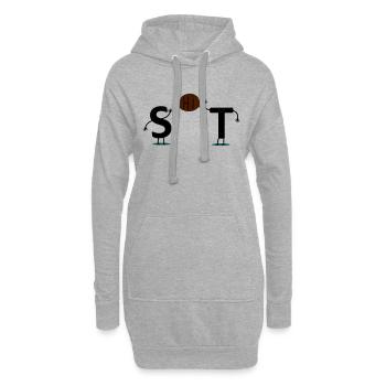 shit - Hoodie-Kleid - Grau meliert - Vorne