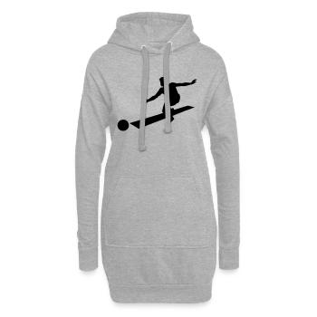 Kegeln - Hoodie-Kleid - Grau meliert - Vorne