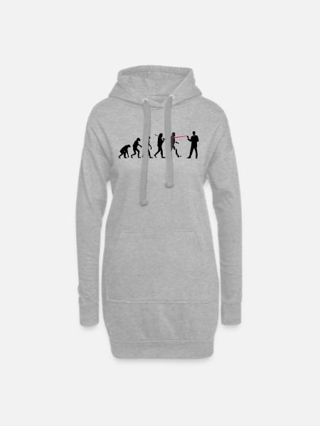 evolution nsa - Hoodie Dress - heather grey