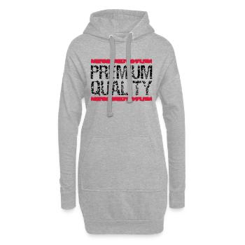 Cool Premium-Quality Logo-Design - Sweat-shirt à capuche long Femme - gris chiné - Devant