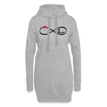 Infinity Love - Hoodie-Kleid - Grau meliert - Vorne