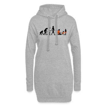 evolution_erzieherin_022015_b_2c - Hoodie-Kleid - Grau meliert - Vorne