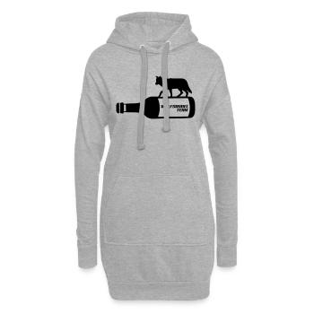 wolfsrudel_team - Hoodie-Kleid - Grau meliert - Vorne