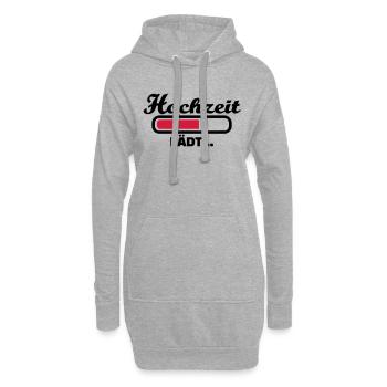 Hochzeit - Hoodie-Kleid - Grau meliert - Vorne