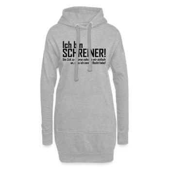 ich bin schreiner - Hoodie-Kleid - Grau meliert - Vorne