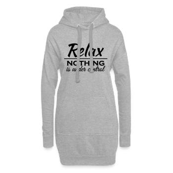 Relax! Nothing is under control - Hoodie Dress - heather grey - Front