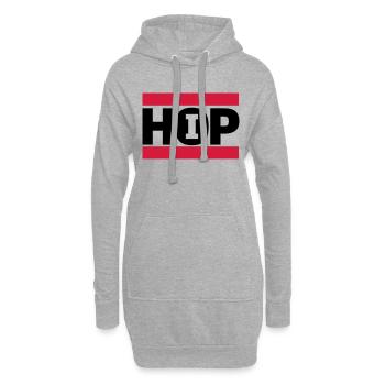 hip hop - Hoodie-Kleid - Grau meliert - Vorne