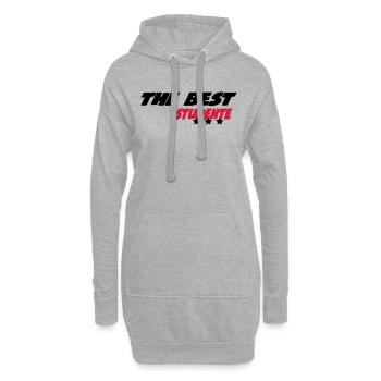 The best studente - Sweat-shirt à capuche long Femme - gris chiné - Devant