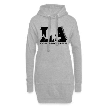 Los Angeles - Hoodie-Kleid - Grau meliert - Vorne