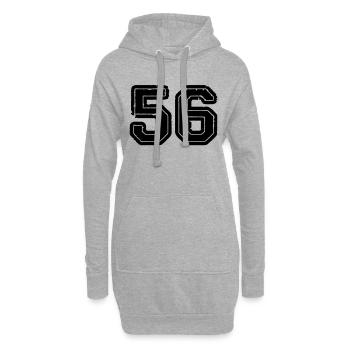 56 - Hoodie-Kleid - Grau meliert - Vorne