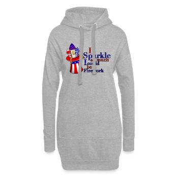 I Sparkle So Much I Could Be A Firework - Hoodie Dress - heather grey - Front