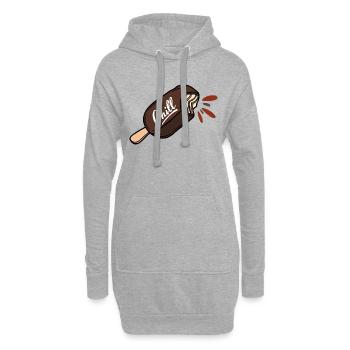 Eiscreme Chill - Hoodie-Kleid - Grau meliert - Vorne