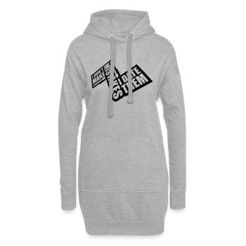 Date Erreurs Citation Logo - Sweat-shirt à capuche long Femme - gris chiné - Devant