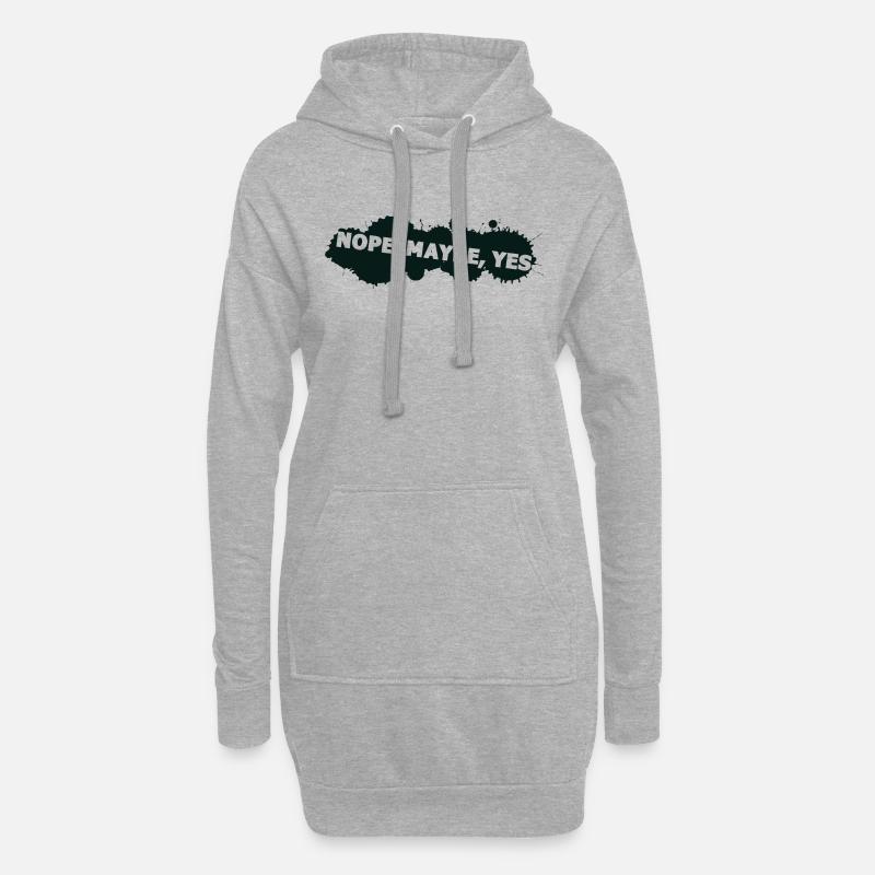 nope maybe yes - Hoodie-Kleid - Grau meliert