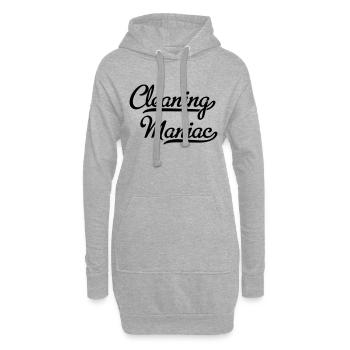 Diable de nettoyage - Sweat-shirt à capuche long Femme - gris chiné - Devant