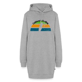 Kalifornisches Surfen Design - Hoodie-Kleid - Grau meliert - Vorne
