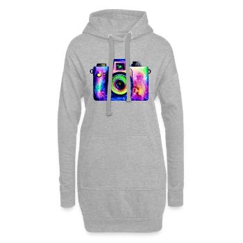 Fotografieren Kamera Fotograf lustig Fotografen - Hoodie-Kleid - Grau meliert - Vorne