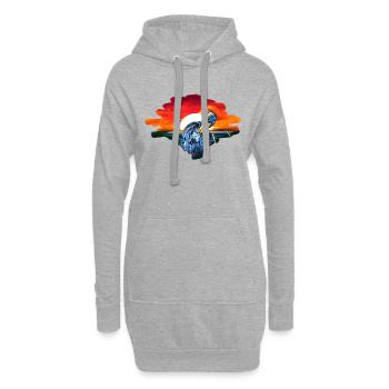 Schuhschnabel Vogel Ornithologe Wald I Geschenk - Hoodie-Kleid - Grau meliert - Vorne