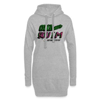 planets gift idea telescope geek - Hoodie-Kleid - Grau meliert - Vorne