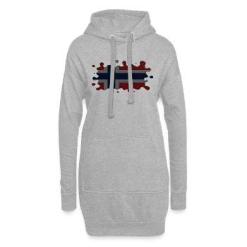 Norwegen Norwegen Flagge Skandinavien Norden Tor Viking - Hoodie-Kleid - Grau meliert - Vorne