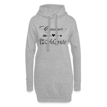 Der Cousin der Braut - Hoodie-Kleid - Grau meliert - Vorne