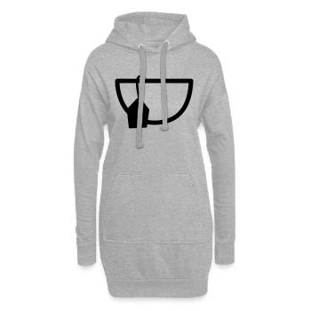 Tee - Hoodie-Kleid - Grau meliert - Vorne
