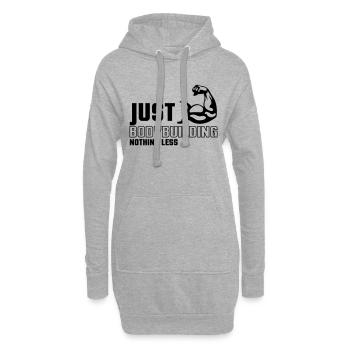 Juste Musculation 1 - Sweat-shirt à capuche long Femme - gris chiné - Devant