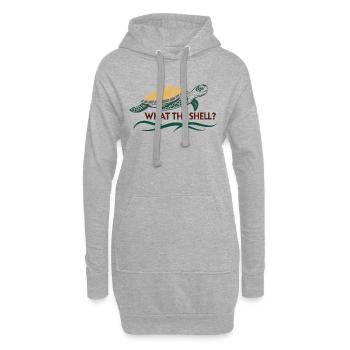 Was zum Teufel? - Hoodie-Kleid - Grau meliert - Vorne
