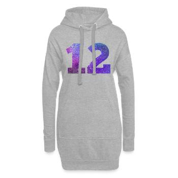 Numéro 12 galaxie - Sweat-shirt à capuche long Femme - gris chiné - Devant
