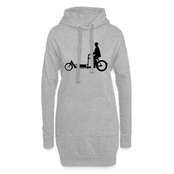 Long John Bicycle - Hoodie-Kleid - Grau meliert - Vorne
