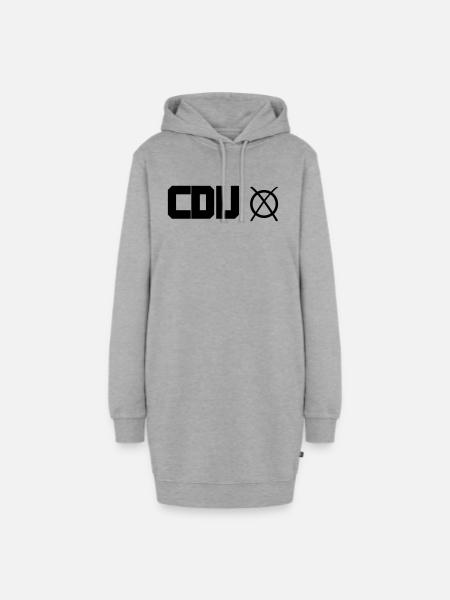 cdu - Hoodie-Kleid - Grau meliert