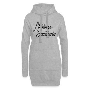 Lieblingserzieherin - Hoodie-Kleid - Grau meliert - Vorne