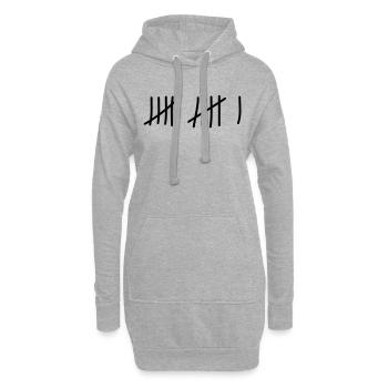tage_zaehlen_11 - Hoodie-Kleid - Grau meliert - Vorne