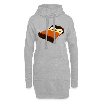 lit - Sweat-shirt à capuche long Femme - gris chiné - Devant