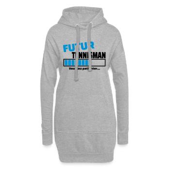 futur tennisman - Sweat-shirt à capuche long Femme - gris chiné - Devant