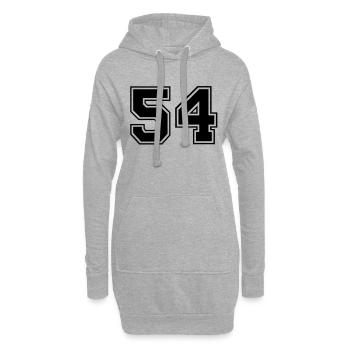 54 - Hoodie-Kleid - Grau meliert - Vorne